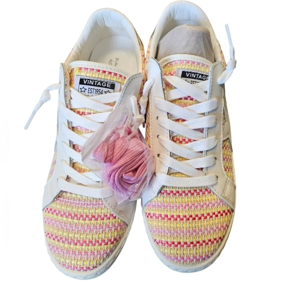 Vintage Havana Carla Light Pink Multi Tweed Slip-On Sneaker Womens NEW